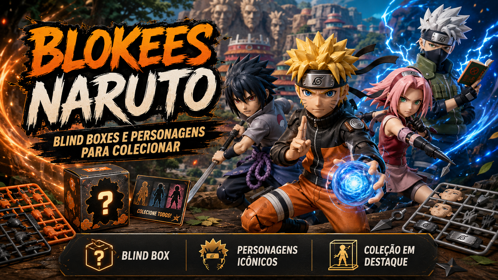 Blokees Naruto: como funcionam as blind boxes e quais personagens buscar na coleção