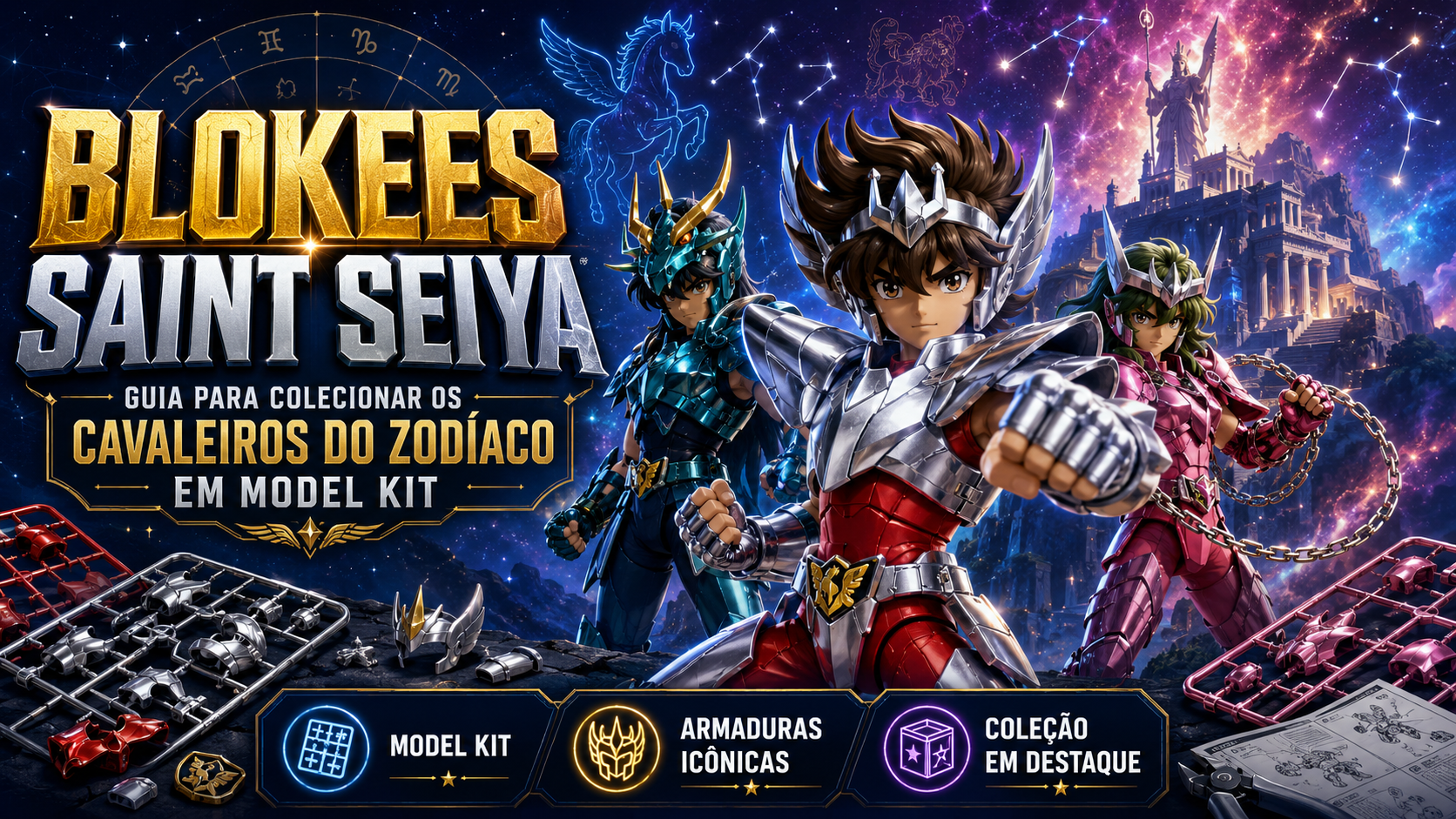 Blokees Saint Seiya: guia para colecionar os Cavaleiros do Zodíaco em model kit